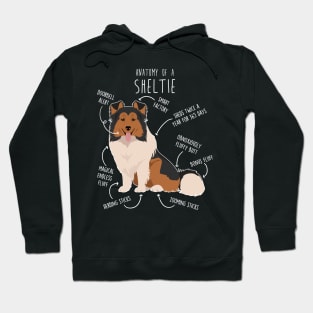 Sheltie Shetland Sheepdog Anatomy Hoodie